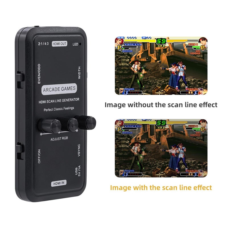 Gam3Gear HDMI Scanline Generator Portable Audio Video Output HDMI Image Scan Line Generator Function Board for All Retro Games/Gamers/Mame/Arcade Game/Emulator - Image 4